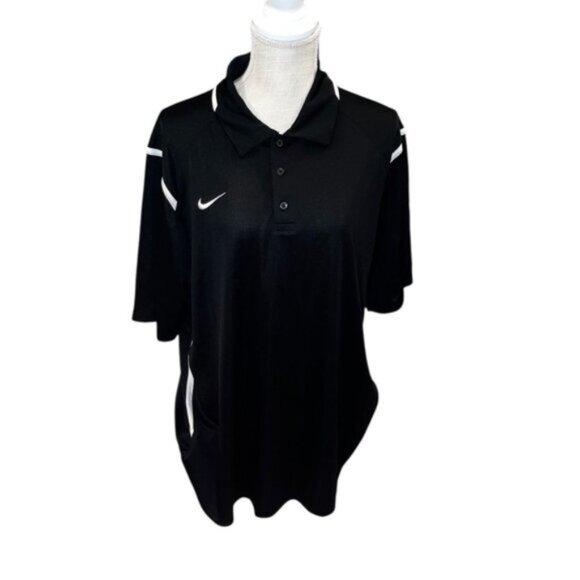 Nike Men's Black Polo with White Accents XL NWOT - Picture 1 of 6